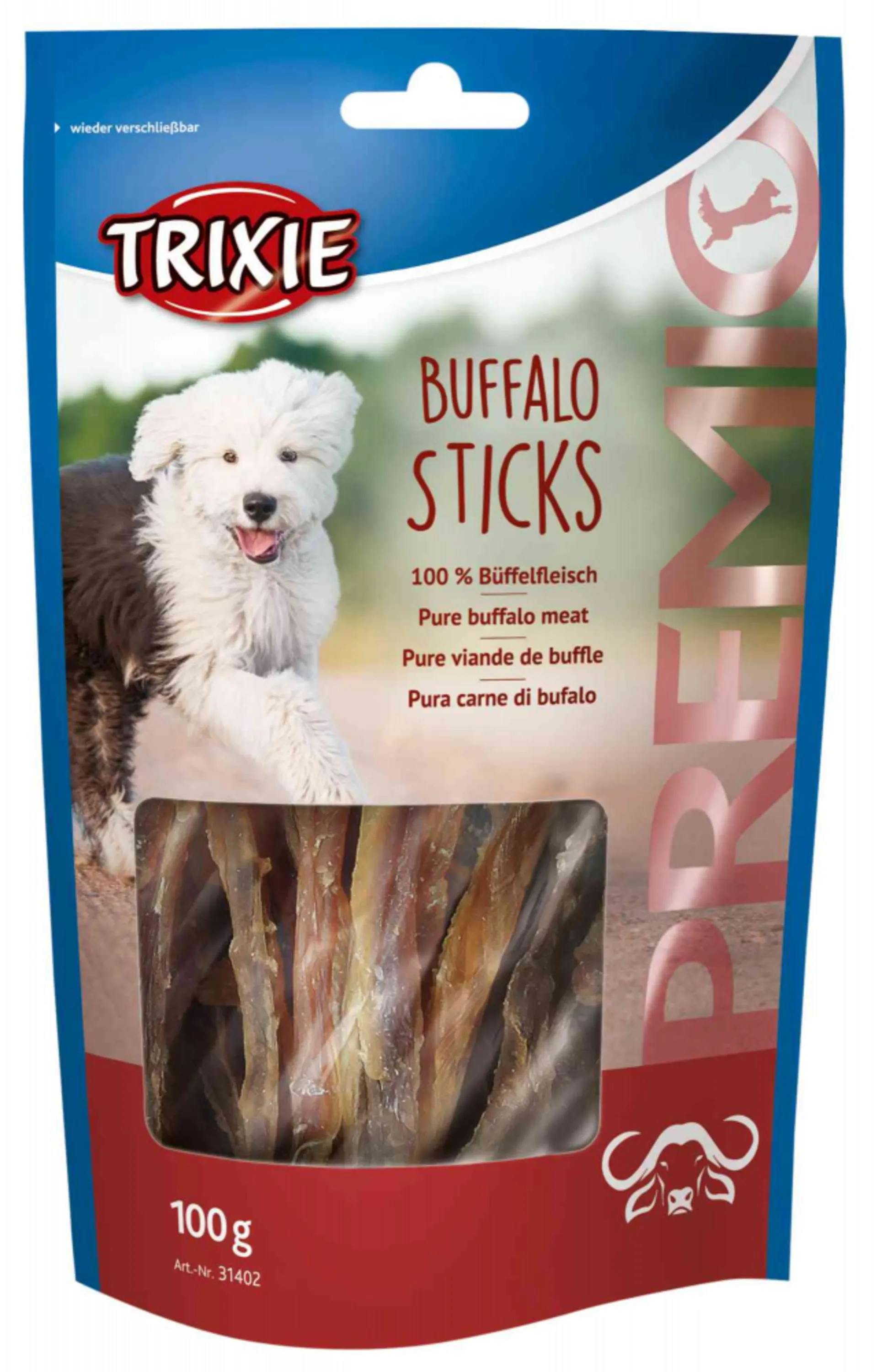 تشویقی استیکی سگ تریکسی  با طعم بوفالو buffalo sticks